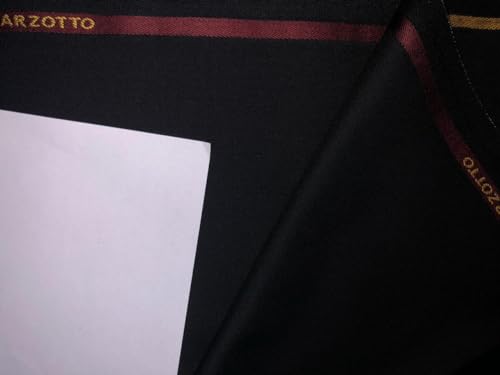 Tissu polyester et laine noir infroissable au tombé lourd impeccable - 4