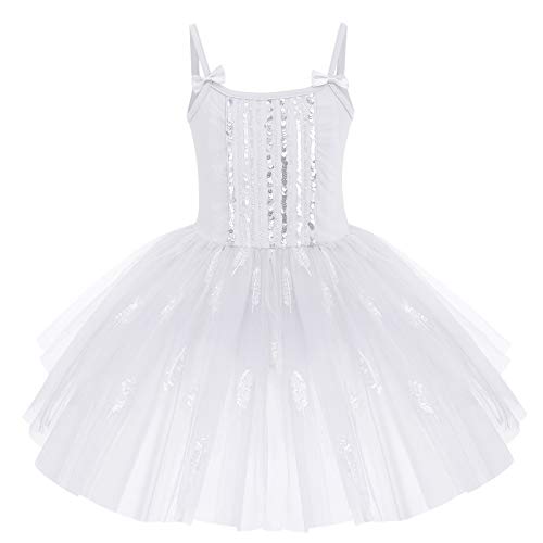 Robe de danse de ballet pour filles avec jupe tutu à plumes IWEMEK