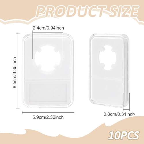 Caja organizadora blanca para 10 monedas en cápsulas miniatura 5