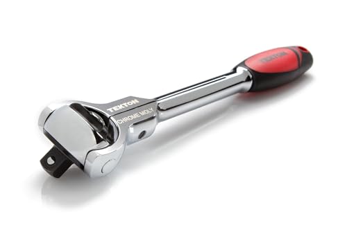 TEKTON 3/8 Inch Drive x 9 Inch Swivel-Head Quick-Release Ratchet | 1491