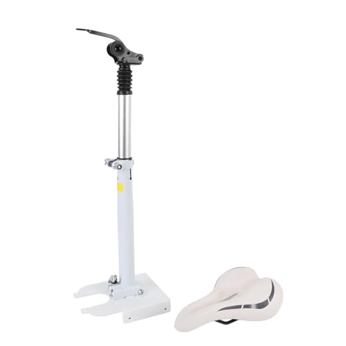 Sillín de Asiento Plegable para Scooter, Sillín de Asiento de Scooter Eléctrico, Mejora la Comodidad de Conducción, Fácil Instalación para M365 1S Lite (White)