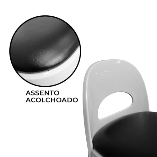 Cadeira Cirandinha Para Manicure Diva Branca Santa Clara, Conforto E Elegância Para Seu Salão, Assen