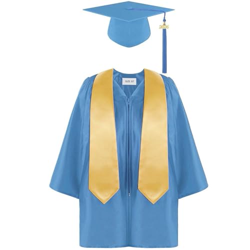Generisch Talar de graduación con sombrero de doctorado Talar con sombrero de doctorado borla manga larga unisex bata cómoda ligera uniforme escolar graduado vestido de graduación traje de graduación
