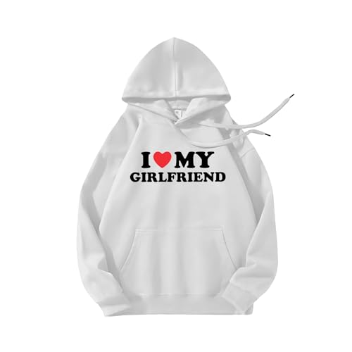 Couple Clothes Hoodie I LOVE MY GIRLFRIEND & I LOVE MY BOYFRIEND Hoodie GoodFabric Sweatshirt for Women's & Men's