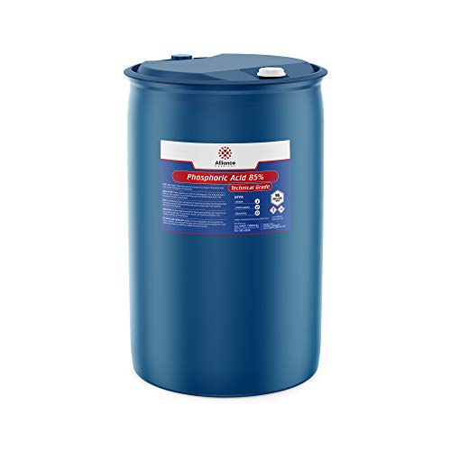 Phosphoric Acid 85% Technical Grade - 55 Gallon Drum - Uses: PH Control and Adjustment, Corrosion Inhibitor, Activating Agent, Personal Care, Pharmaceutical, Agriculture - Made in America