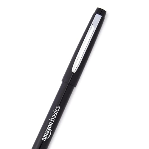 Image of Amazon Basics Felt Tip Marker Pens, Black, Smooth Writing, for Writing, Drawing, Journaling and Note Taking, 24-Pack