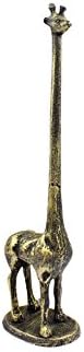 Handcrafted Nautical Decor Rustic Gold Cast Iron Giraffe Extra Toilet Paper Stand 19" - Cast Iron Bathroom