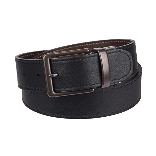 Image of Levi's Leather Men's Levis 40Mm Reversible Belt With Brushed Silver Buckle