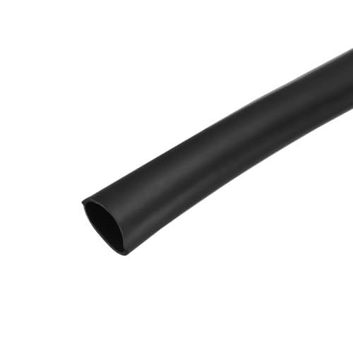 QUARKZMAN Tubo Termoretráctil Silicona Relación 1.7:1 0.55' (14mm) DI x 0.63' (16mm) 3.28 pies (1m) Manguera Goma Silicona Funda Aislante para Cableado Automotriz Marino, negro