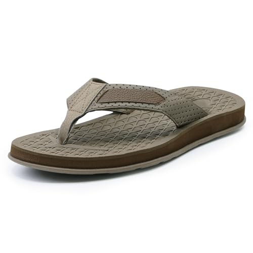 Image of MALIDA Mens Flip Flops Non-Slip Bathroom Shower Shoes Cushion foam Indoor and Outdoor Thong Sandals