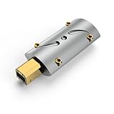 Viborg UB201 Connector Type B Male Plug, Hi-End 24K Gold Plated USB Plug Connector with Alloy Cover for DIY DAC Cable HiFi USB Printer Cable