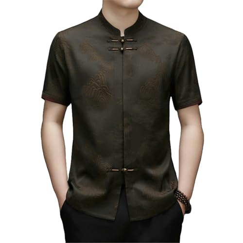 Chemise style chinois en soie contre la chaleur : confort d'été ample