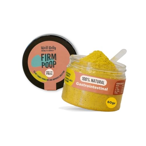 Wolf Belly - Probióticos Diarrea Perros 100% Natural (60 gr) Prebióticos & Enzimas Digestivas | Suplemento de Fibra en Polvo | Regula Tránsito Intestinal Rico en Calabaza - Elaborado en España