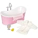 Lundby 60-306300 - Badewanne Puppenhaus - Möbelset 5 -teilig - Puppenhauszubehör - Möbel - Bad - Badezimmereinrichtung - Badmöbel - Zubehör - ab 4 Jahre - 11 cm Puppen - Minipuppen 1:18