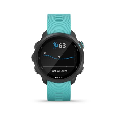 Monitor Cardíaco de Pulso com GPS Garmin Forerunner 245 Music Preto e Aqua EU
