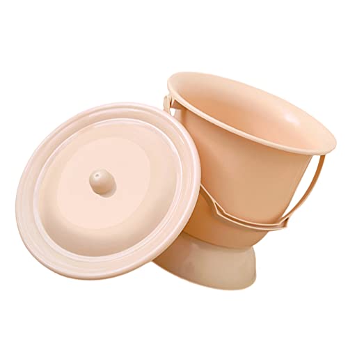 ユニセックス室ポット便器トイレ: ポータブルベッド蓋とハンドルカーキのための安定した大便器ベッド男性女性寝たきり患者高齢者緊急デバイス