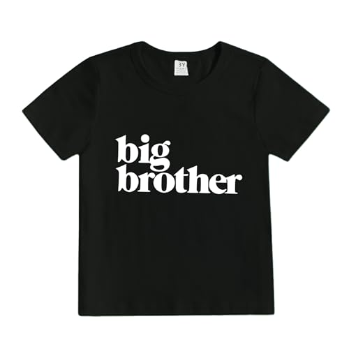 Big Brother T Shirt Toddler Boys Promoted to Big Brother Shirt Newborn Announcement Short Sleeve Tees4