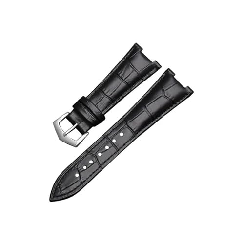 [LOKLNEYK] 25mm����m�b�`���U�[�x���g�ɓK������ Patek Philippe 5711 5712G Nautilus(BlackSilverPinBuckle)