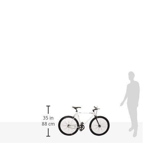 Retrospec Bicycles Mantra V2 Single Speed Fixed Gear Bicycle, White/Black, 43cm/X-Small