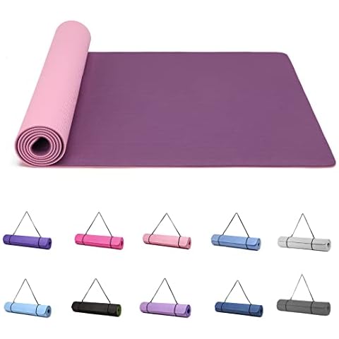 Good Nite Yogamatten Für Frauen Rutschfeste Strukturierte Oberflächen Gymnastikmatte Yoga Matte Dick 6 mm Cover