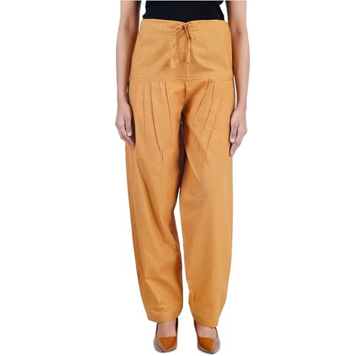 Image of Happy Bunny Salwar Pant for Women, Fine Cotton Ethnic Trousers with Drawstring Waist, Comfortable Daily, Office & Casual Wear Bottoms