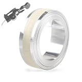 Manual Embossing Metal Tape, Aluminum 3D Embossing Label Tape, Self Adhesive Metal Label Maker Refill Compatible with Label Makers M1011 / M11, 1 Roll 12mm*3.65m