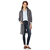 Amazon Essentials Women's Lightweight Longer Length Cardigan Sweater (Available in Plus Size), Charcoal Heather, Large