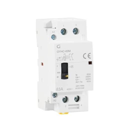 Contacteur AC modulaire manuel avec sélecteur 2P 63A 2NO haute capacité AC220V 230V