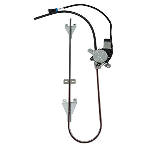 Image of TRQ Front Driver Side Power Window Motor and Regulator Assembly Power One Touch Compatible with 2003-2010 Kenworth T2000 2006-2009 Peterbilt 386 2006-2010 387