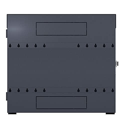Image of NavePoint 8U Vertical Server Rack Enclosure, Low Profile, 15.7 inch Deep, Max Weight Capacity 132lbs - 8U Network Cabinet Vertical Wall Mount, Perforated, Black