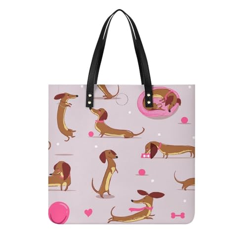 Sac shopping chien ballon pour femme grand tote bag de voyage 39x39cm