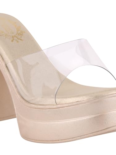 Image of Shoetopia Women's Heeled Sandals with |Toe Fashion Heels for Women & Girls