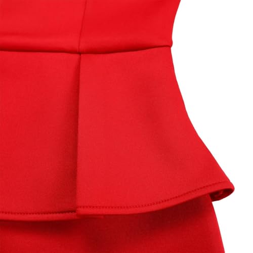 Elegant Dresses for Women Sexy Church Business Pencil Vintage Peplum Dress4