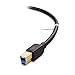Cable Matters 5Gbps Long USB 3.0 Cable - 15ft, USB A to B Cable, USB3 Cord with Type-B 3.0 Connector for Hard Drive Enclosure/Built-in Hub and More, Black