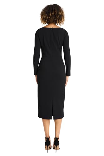 Maggy London Women's One-Shoulder Midi Dress with Curved Neckline3