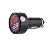 JZK 2 in 1 car Truck Bus Voltmeter & Thermometer Display, 12v 24v Battery Voltage Temperature Meter Monitor Tester Gauge Indicator