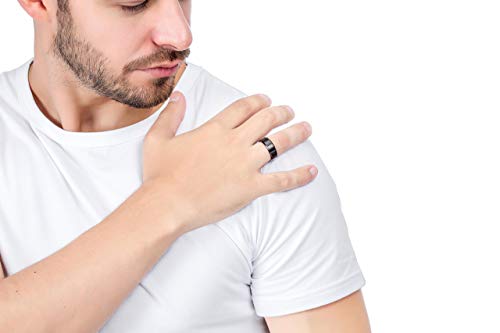 Jstyle Stainless Steel Rings For Men Wedding Ring Cool Simple Band 8 Mm 3 Pcs A Set (11.5) #TOP4