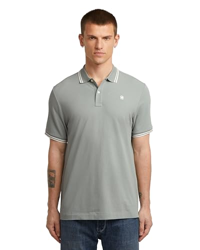 G-Star Dunda Slim Stripe Polo Para Hombre, Azul Iceberg Green D17127-5864-C959 , Xl G-Star Dunda Slim Stripe Polo Para Hombre, Azul Iceberg Green D17127-5864-C959 , Xl