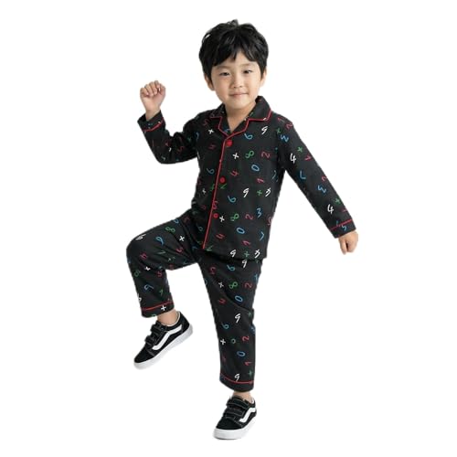 Image of CLAP Kids Cotton Printed Full Sleeves Night Suit