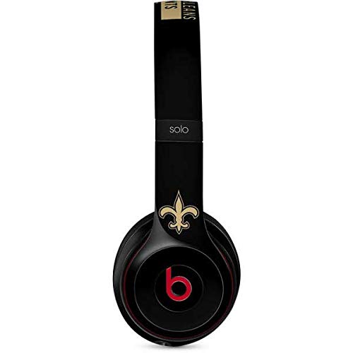 Skinit Decal Audio Skin Compatible with Beats Solo 2 Wireless - Officially Licensed NFL New Orleans Saints Black Performance Series Design