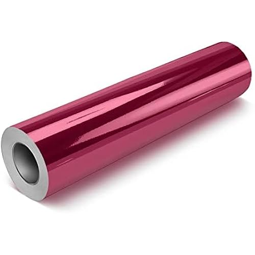 VViViD Chrome Pink Gloss DECO65 Permanent Adhesive Craft Vinyl Roll for Cricut, Silhouette & Cameo (100ft x 1ft Roll)