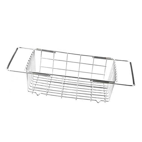 水切りラック 水切りかご 伸縮水切りワイヤーバスケット 食器水切りラック 伸縮水切りラック スライド式水切りかご 食器水切りかご 食器乾燥ラック キッチンラック ステンレス製