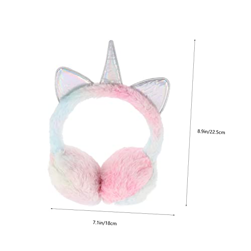 Lovely Unicorn Earmuffs for Winter Ear Covers Warm and Stylish Ear Protection for Outdoor Activities and Cold Weather Shiny Horn2