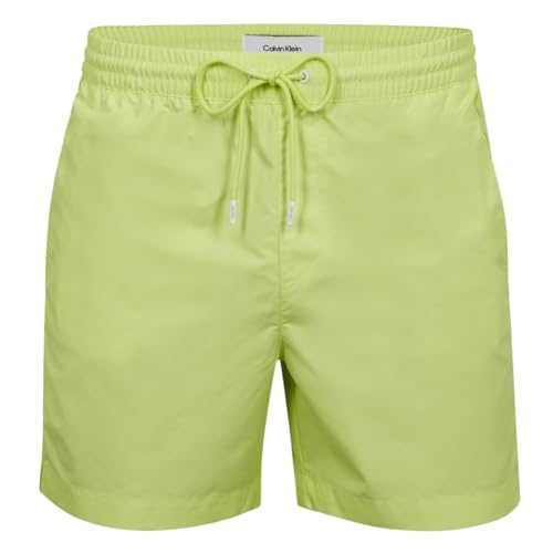 Calvin Klein Bañador para Hombre Medium Drawstring Pernera Media, Amarillo (Sunny Lime), M