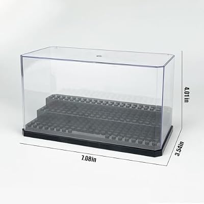 Acrylic Minifigure Display Case Stackable Action Figures Blocks Display Box, Clear Dustproof Display Case Box for Lego Lovers