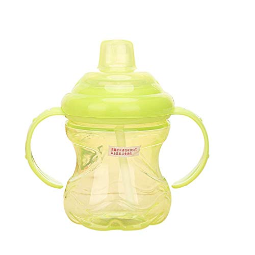 NO BAND 250ml Cute Baby Cup Niños Niños Aprenden Alimentando Agua Potable Mango de Paja Biberón Taza de Entrenamiento Baby Alimentación Tazas-260ml-G_United_States