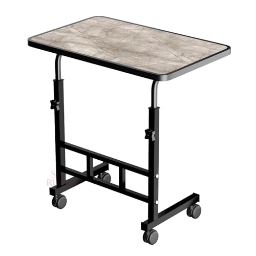 Image of Multi-Purpose Laptop Table, Study Table| Heavy Duty Bed Table| Adjustable for Height, Portable for Office, Work Form Home | DIY Table, Easy to Asembl (Adjustable MARBLEDARK)