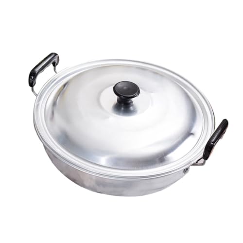 PEPLAYTAL 1 Pieza Olla de Cocina de Aluminio Doble Asa Utensilio Práctico Guisos y Casa
