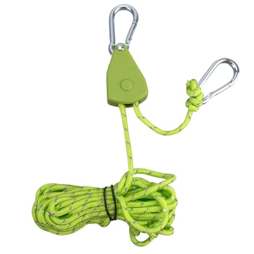 Polea Bloqueante - De Poleas con Trinquete - Tensor Ajustable De Cuerda para Carga Luces Garaje Tiendas De Campana