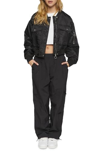 Forever 21 Women's Cropped Bomber Jacket4
